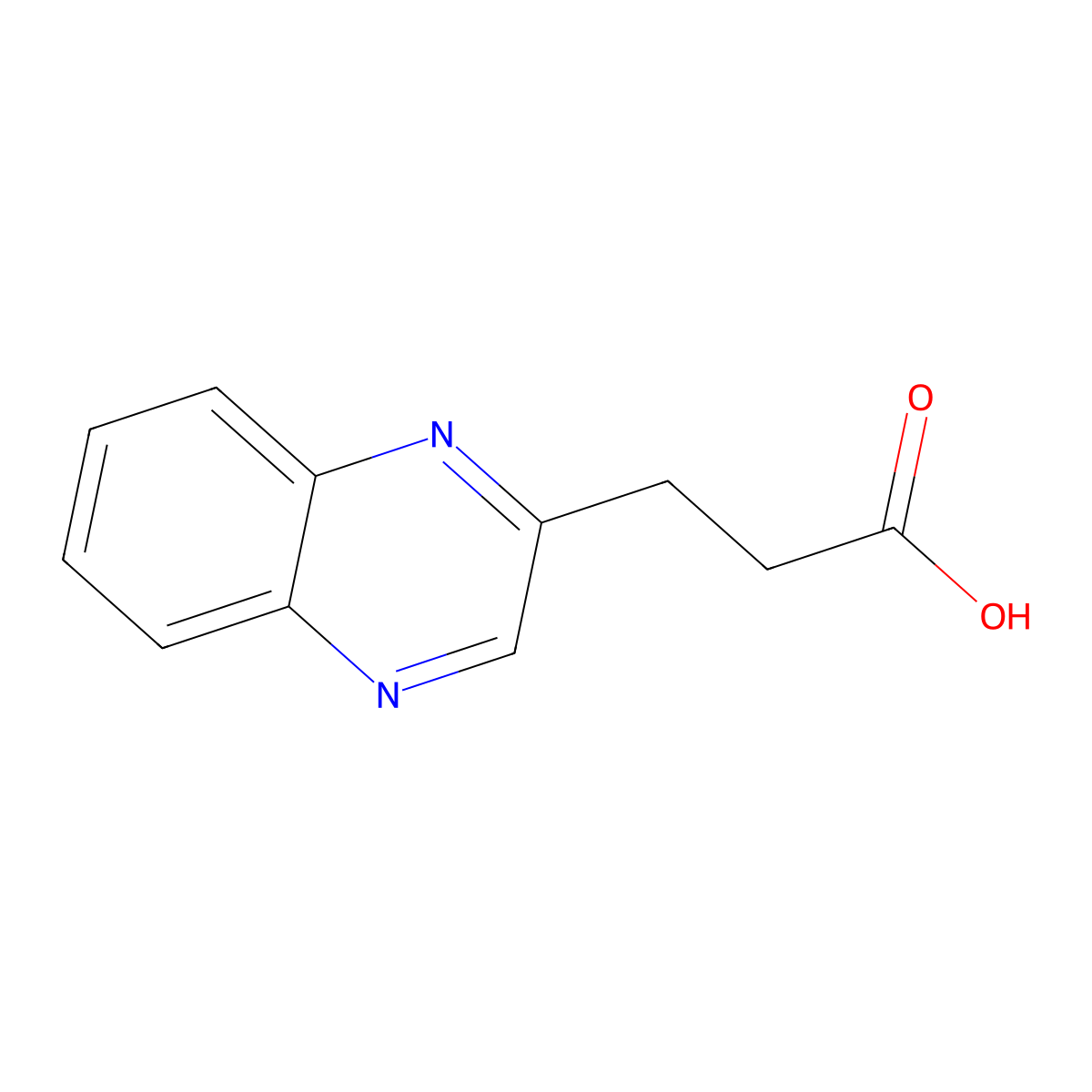 3-(Quinoxalin-2-yl)propanoic acid molecular structure, CAS 1500-99-8