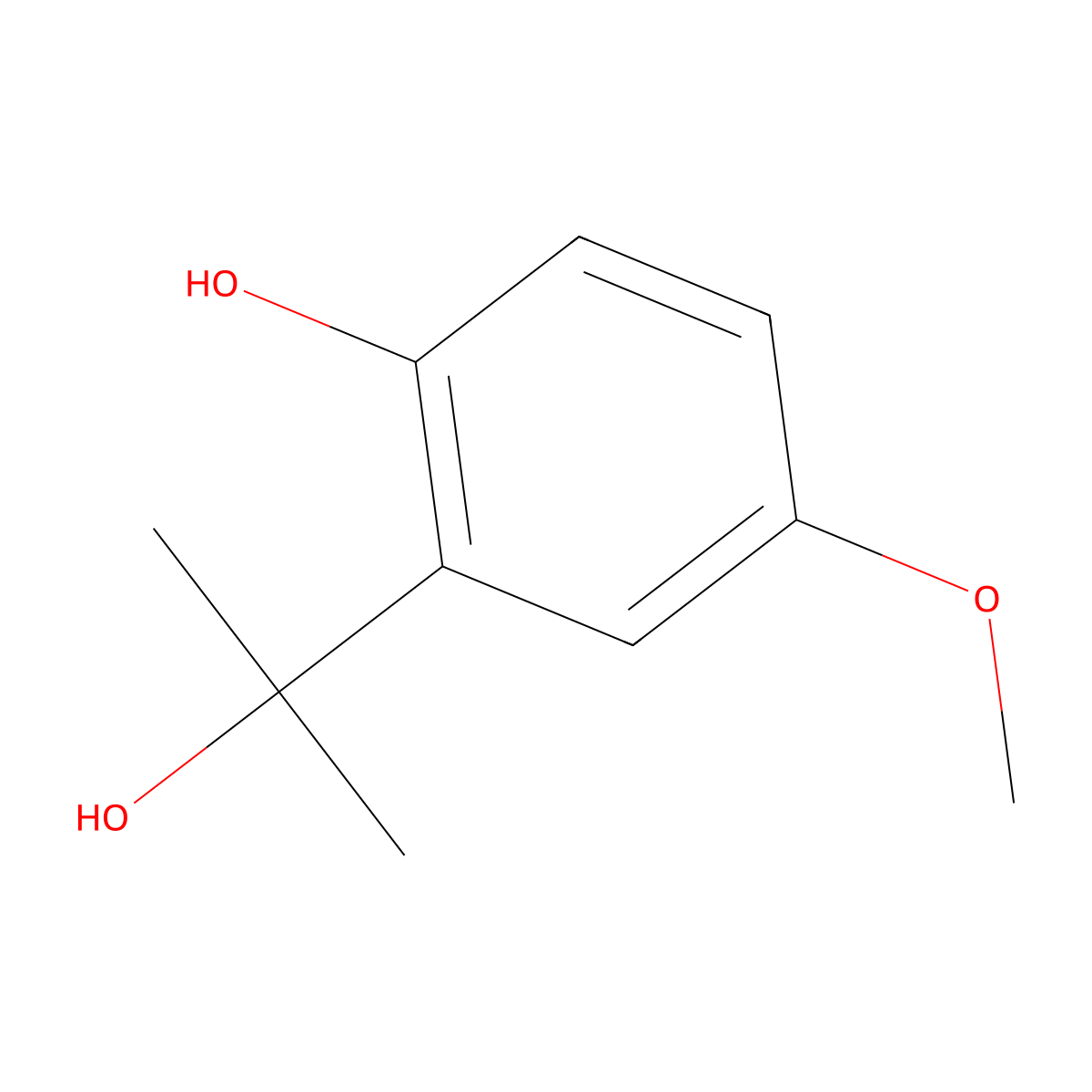 2-(2-Hydroxypropan-2-YL)-4-methoxyphenol molecular structure, CAS 15000-00-7