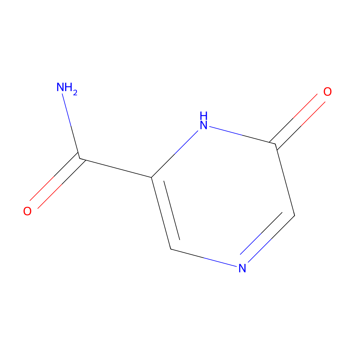 6-Hydroxypyrazine-2-carboxamide molecular structure, CAS 15000-88-1