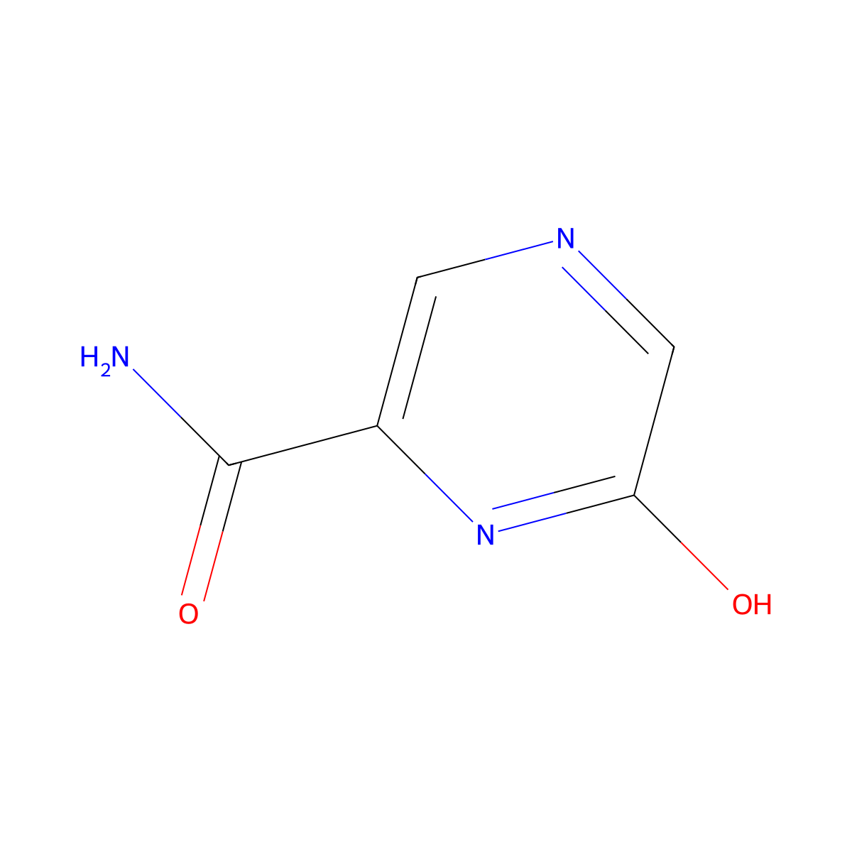 6-Hydroxypyrazine-2-carboxamide molecular structure, CAS 15000-88-1