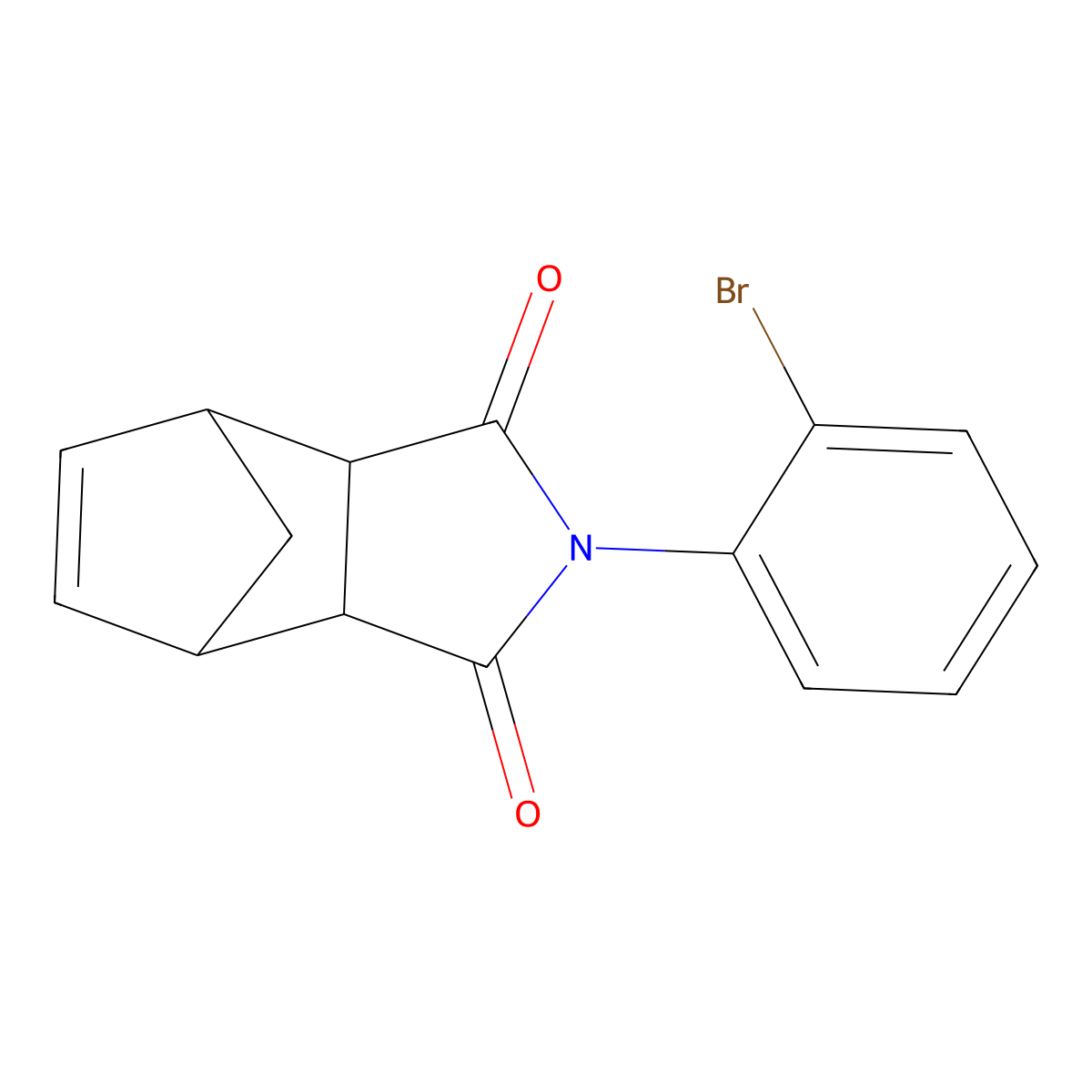 2-(2-bromophenyl)-3a,4,7,7a-tetrahydro-1H-4,7-methanoisoindole-1,3(2H)-dione molecular structure, CAS 150000-16-1