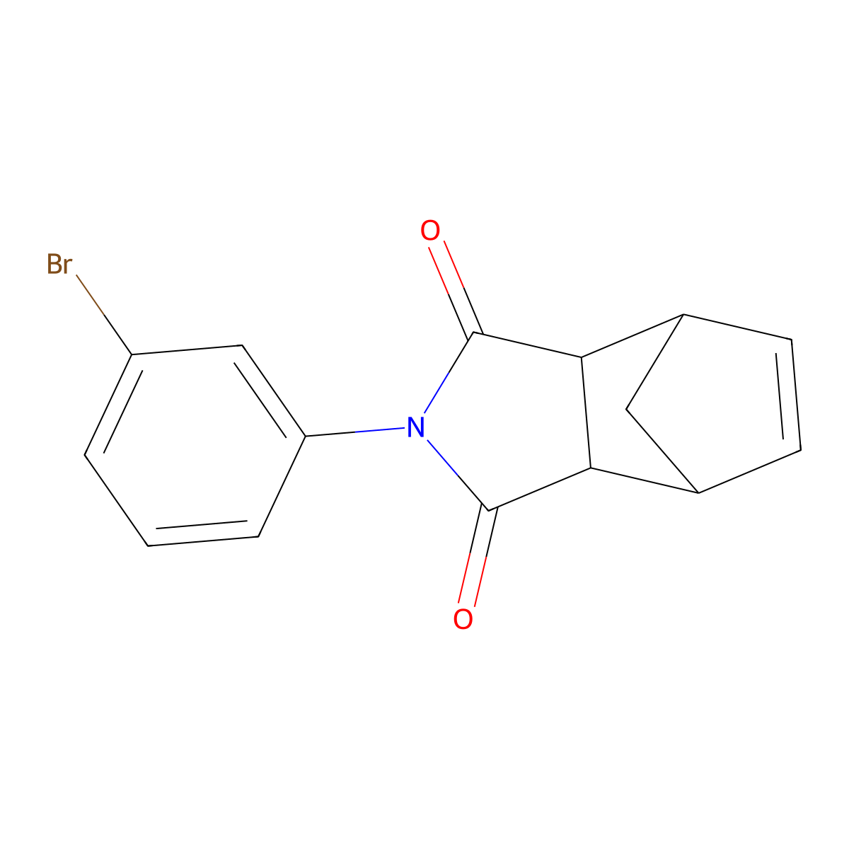 4-(3-Bromophenyl)-4-azatricyclo(5.2.1.0,2,6)dec-8-ene-3,5-dione molecular structure, CAS 150000-18-3