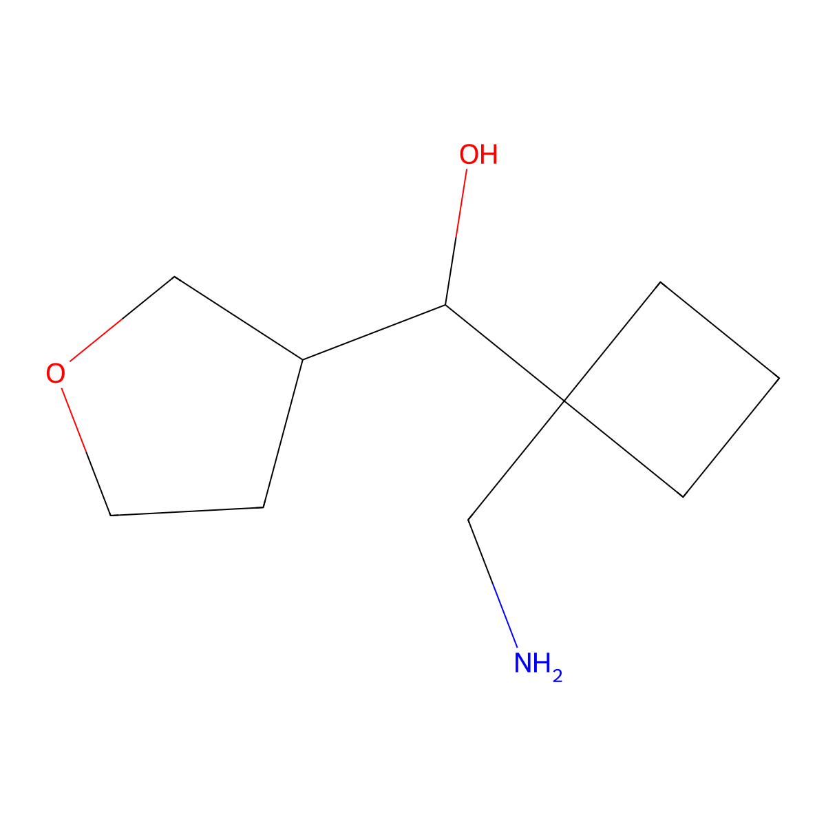 [1-(Aminomethyl)cyclobutyl](oxolan-3-yl)methanol molecular structure, CAS 1500009-57-3