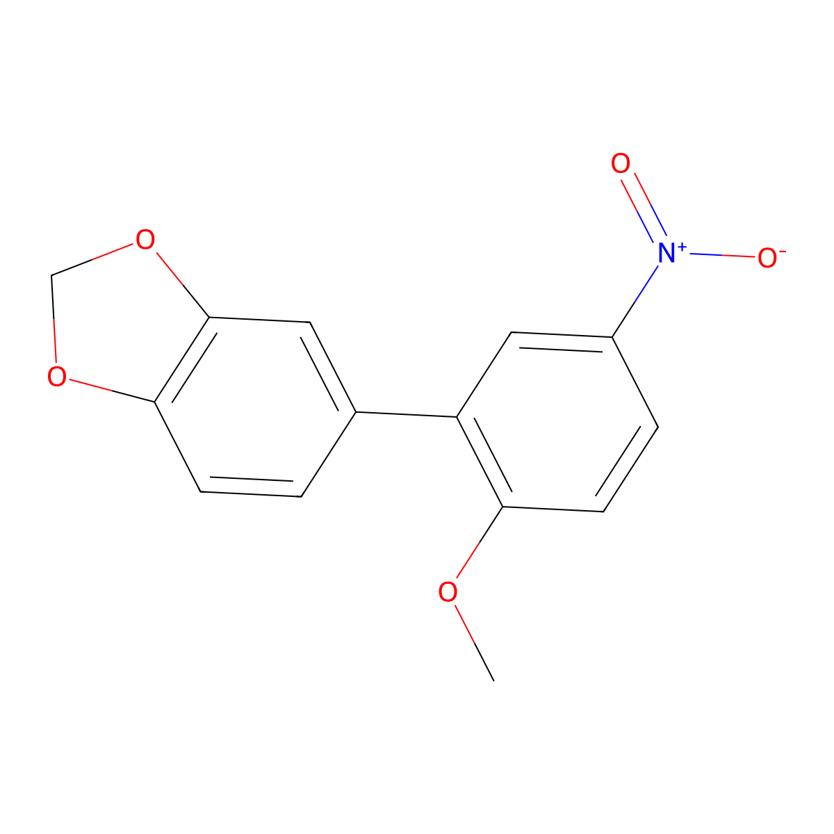 5-(2-methoxy-5-nitrophenyl)-2H-1,3-benzodioxole molecular structure, CAS 1500017-52-6