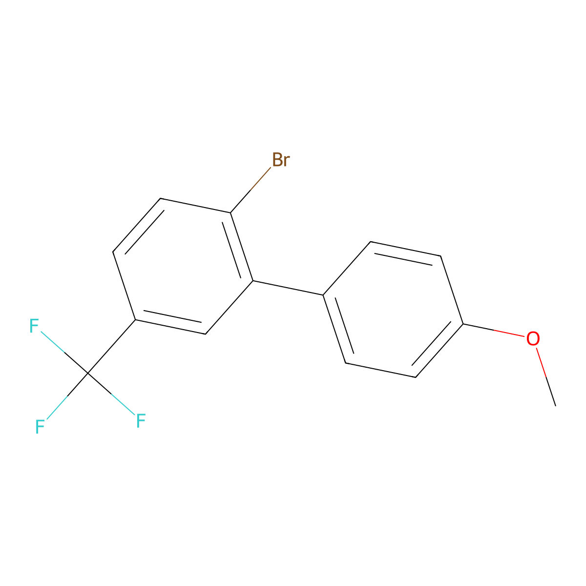 2-Bromo-4'-methoxy-5-(trifluoromethyl)-1,1'-biphenyl molecular structure, CAS 1500017-67-3