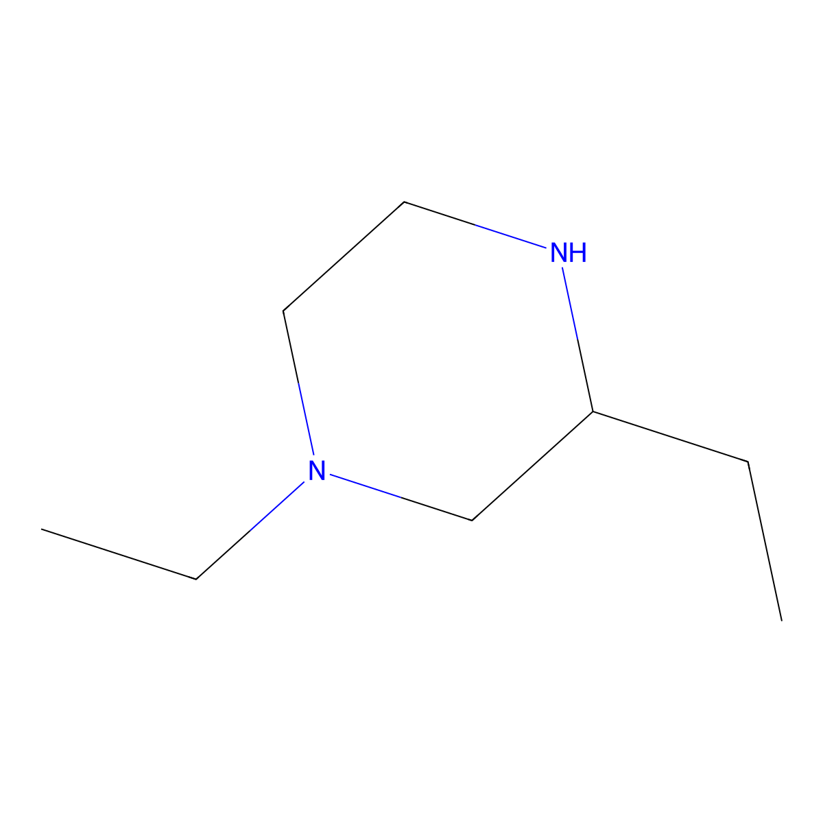 1,3-Diethylpiperazine molecular structure, CAS 1500023-54-0