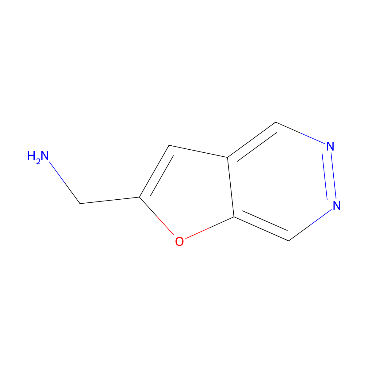 1-{Furo[2,3-d]pyridazin-2-yl}methanamine molecular structure, CAS 1500027-62-2