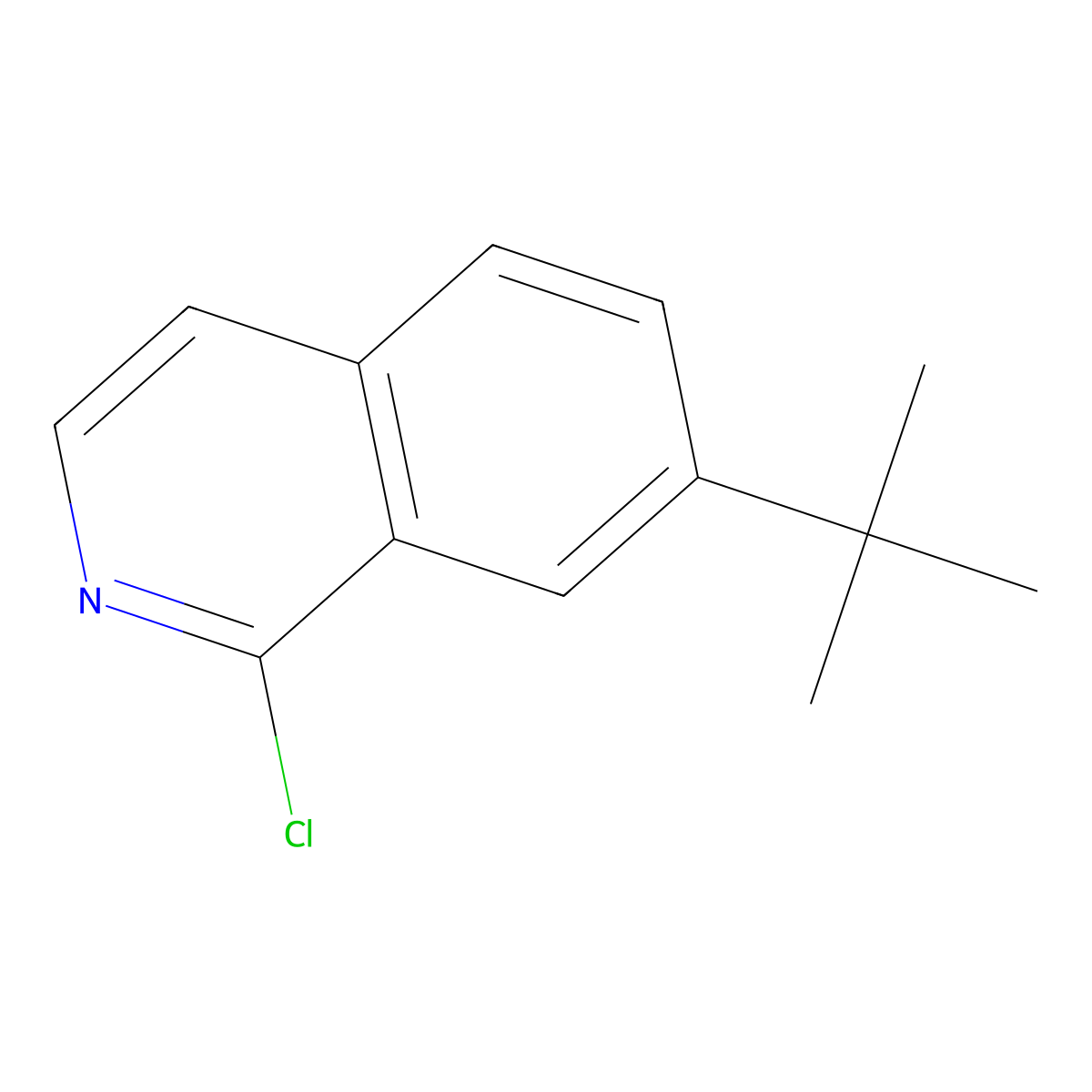 7-Tert-butyl-1-chloroisoquinoline molecular structure, CAS 1500046-57-0