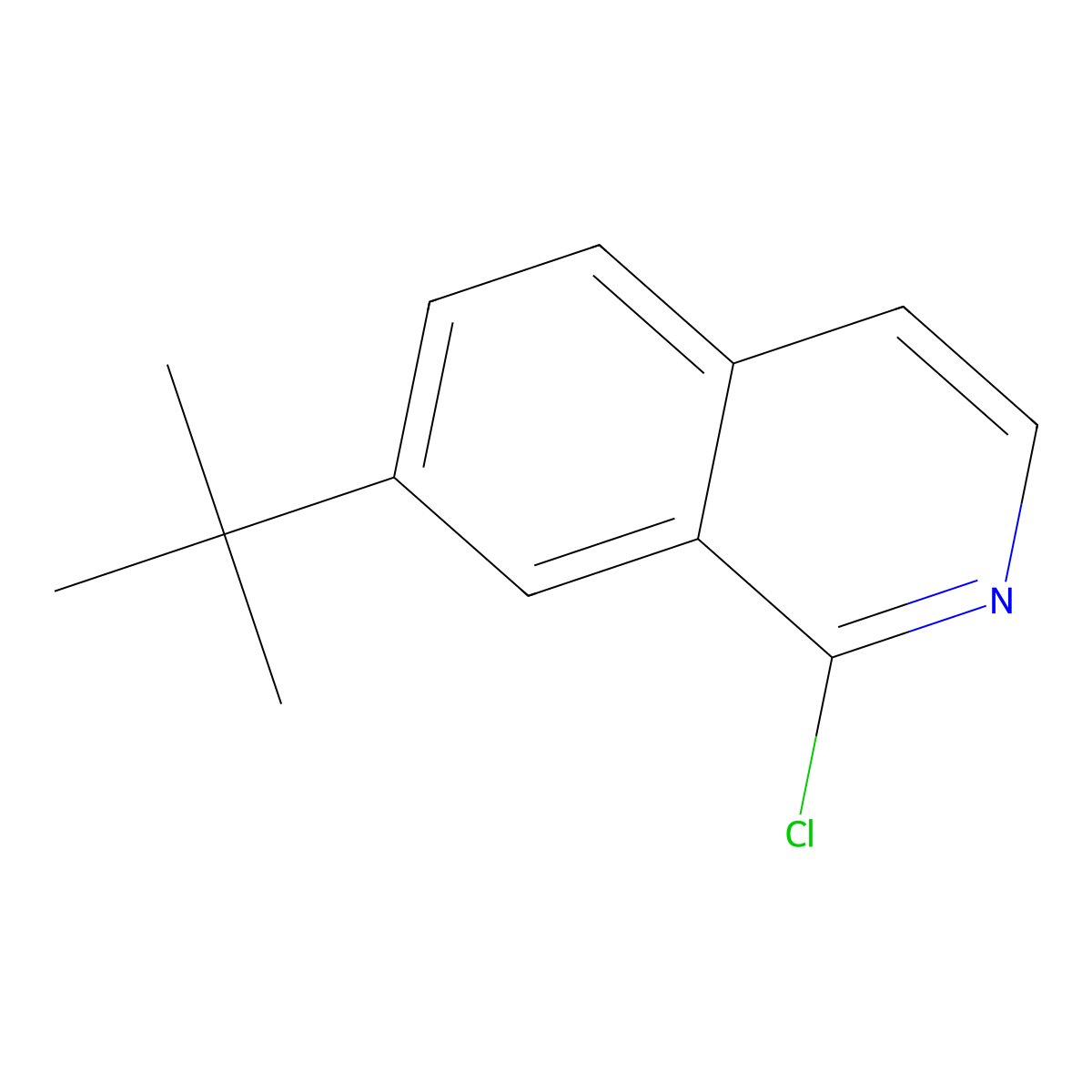 7-Tert-butyl-1-chloroisoquinoline molecular structure, CAS 1500046-57-0