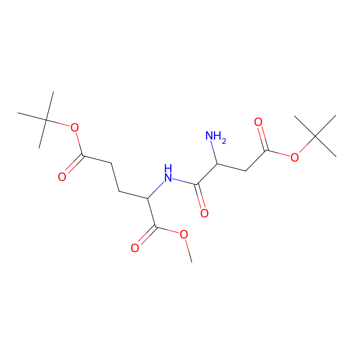 5-tert-Butyl 1-Methyl (S)-2-[(S)-2-Amino-4-(tert-butoxy)-4-oxobutanamido]pentanedioate molecular structure, CAS 1500080-46-5