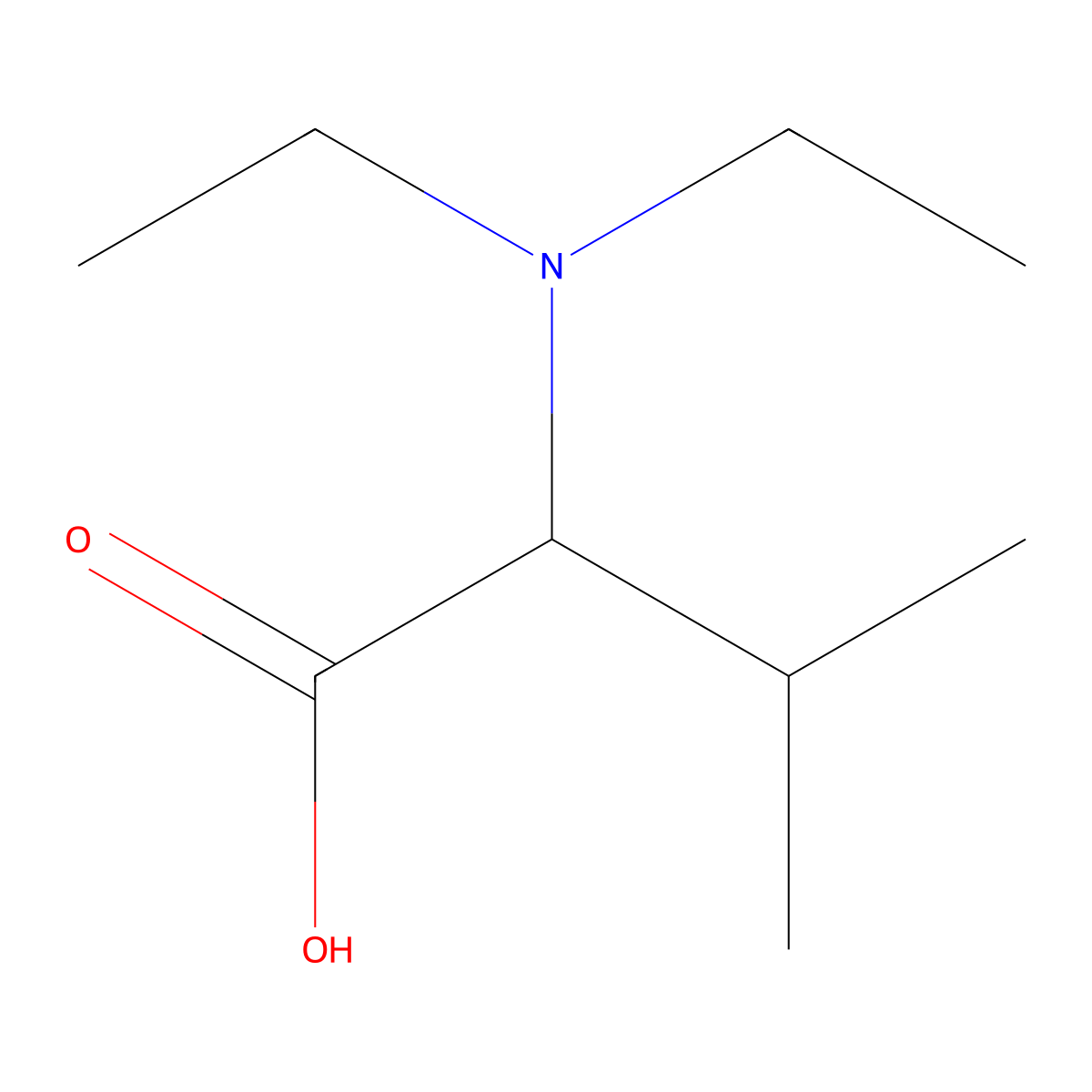 2-(Diethylamino)-3-methylbutanoic acid molecular structure, CAS 150009-57-7