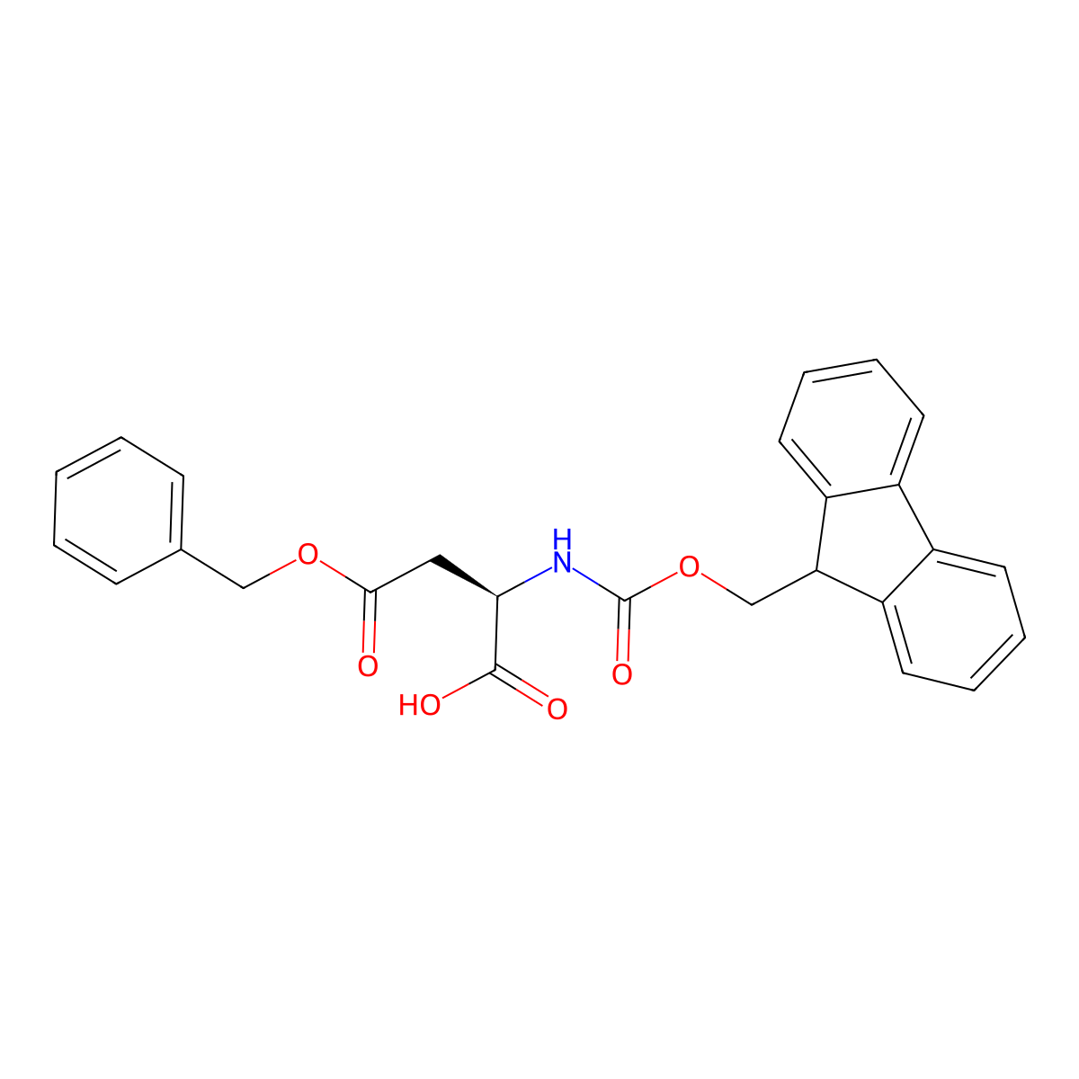 Fmoc-D-Asp(OBzl)-OH molecular structure, CAS 150009-58-8