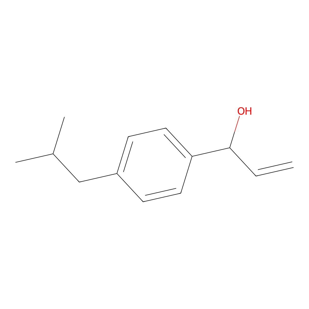 1-[4-(2-Methylpropyl)phenyl]prop-2-en-1-ol molecular structure, CAS 1500092-57-8
