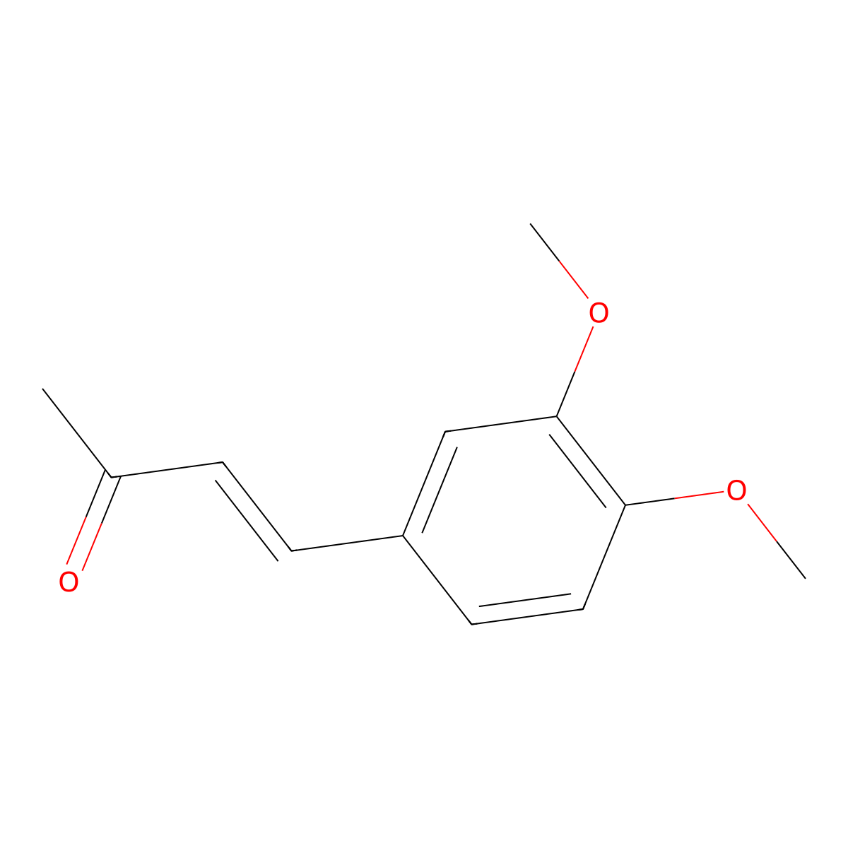 Veratralacetone molecular structure, CAS 15001-27-1