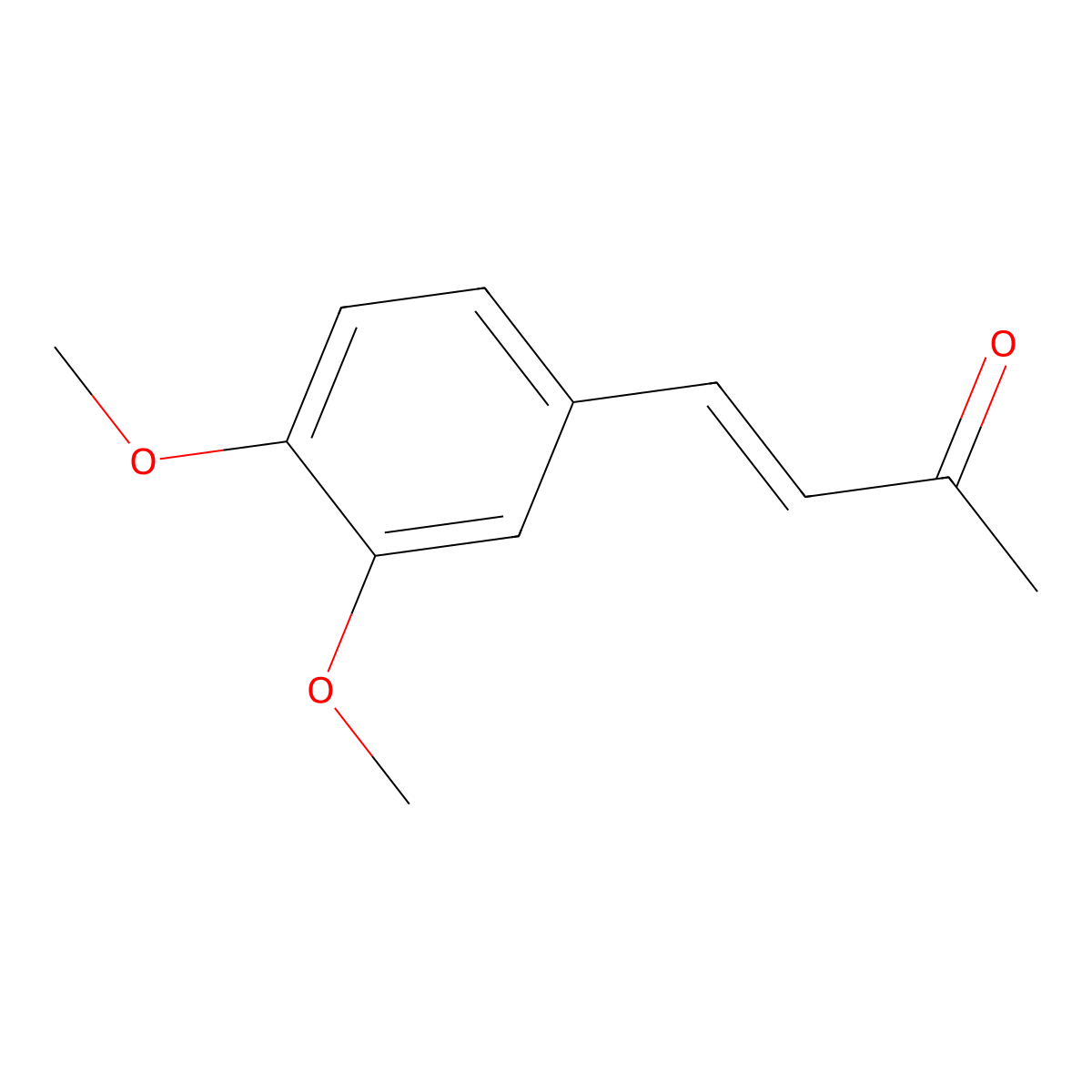 Veratralacetone molecular structure, CAS 15001-27-1