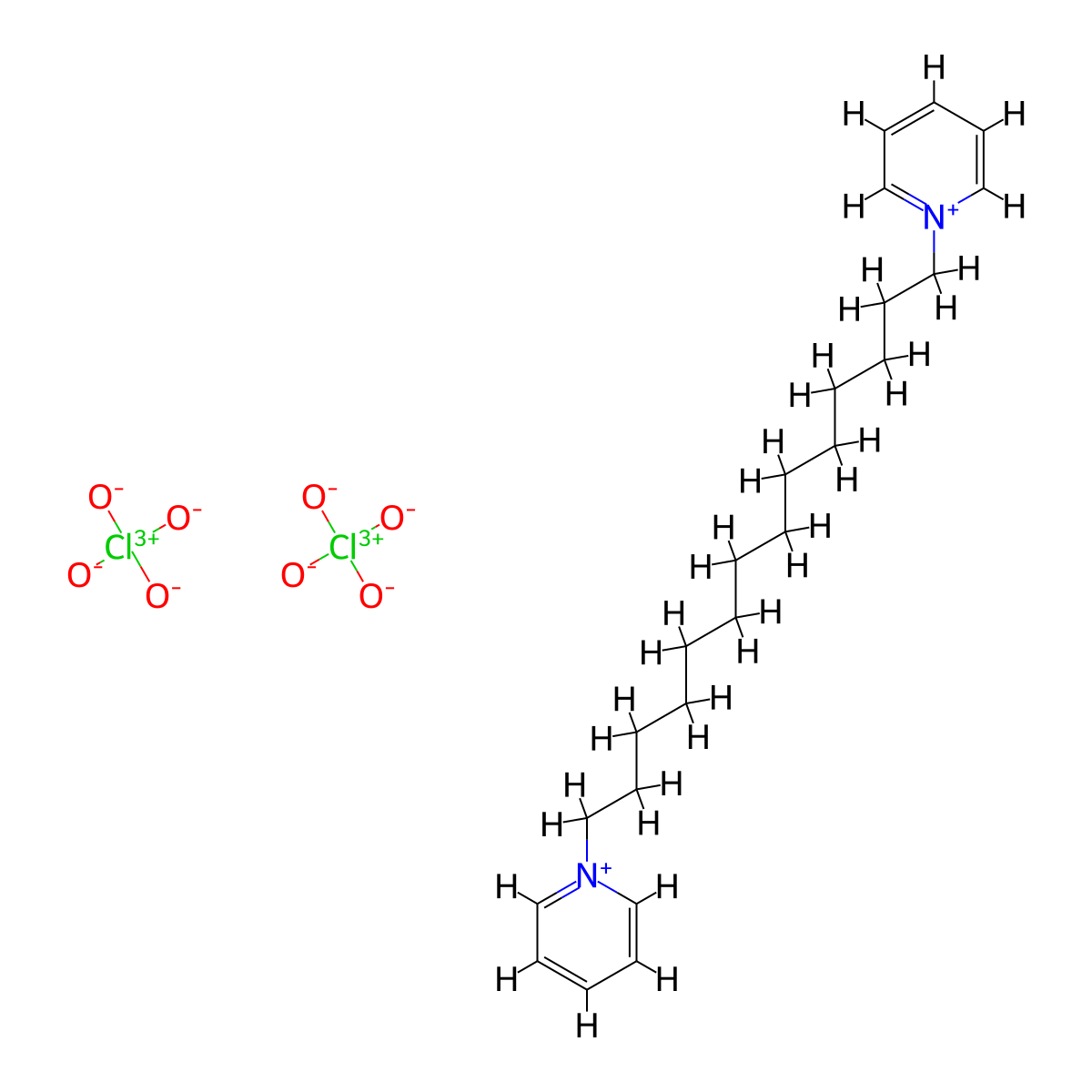 Pyridinium, 1,1'-(1,14-tetradecanediyl)bis-, perchlorate (1:2) molecular structure, CAS 15001-42-0