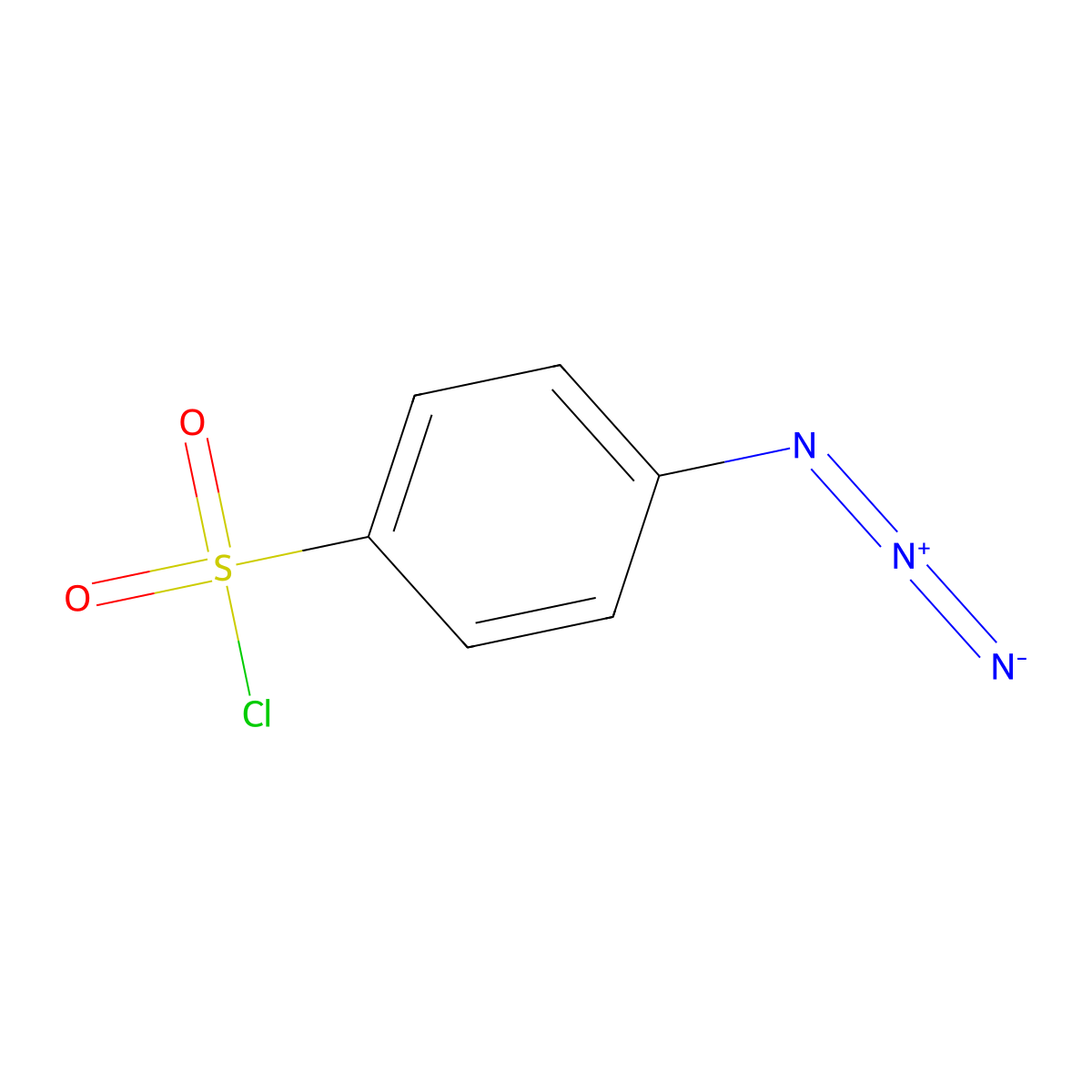 4-Azidobenzene-1-sulfonyl chloride molecular structure, CAS 15001-44-2