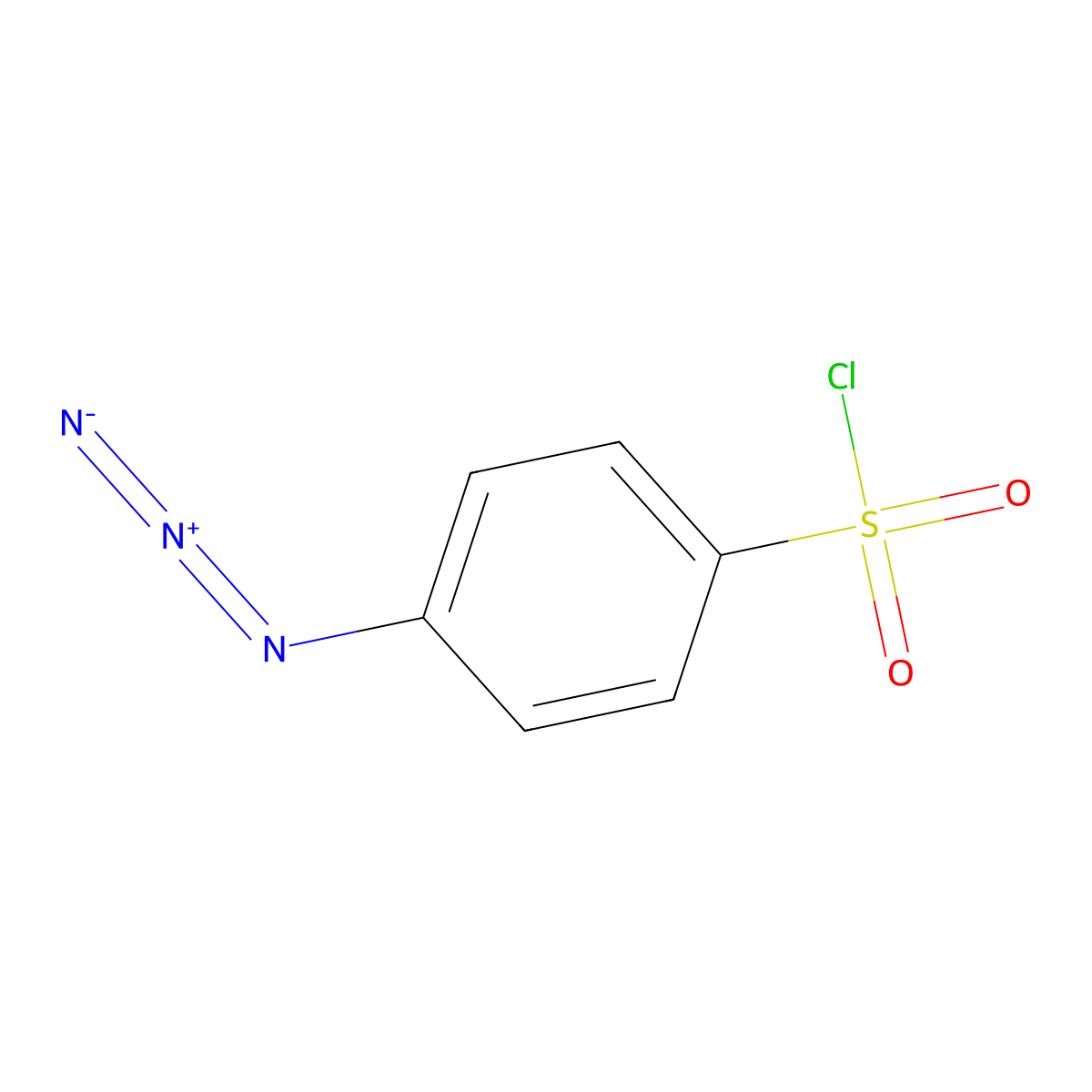 4-Azidobenzene-1-sulfonyl chloride molecular structure, CAS 15001-44-2