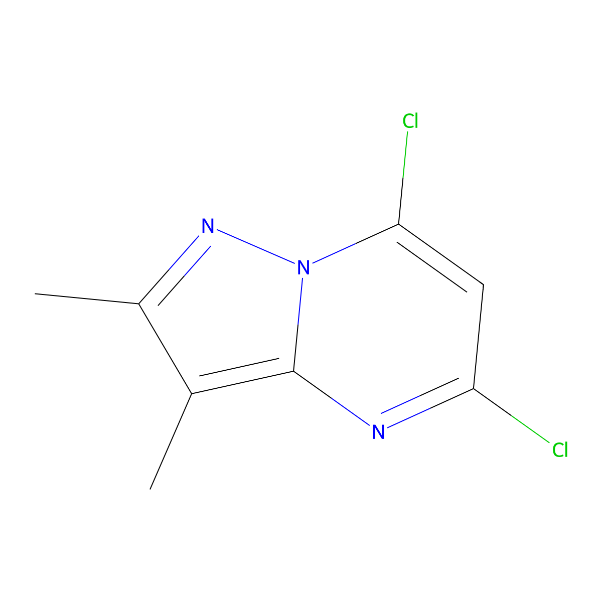 5,7-Dichloro-2,3-dimethylpyrazolo[1,5-a]pyrimidine molecular structure, CAS 1500104-08-4