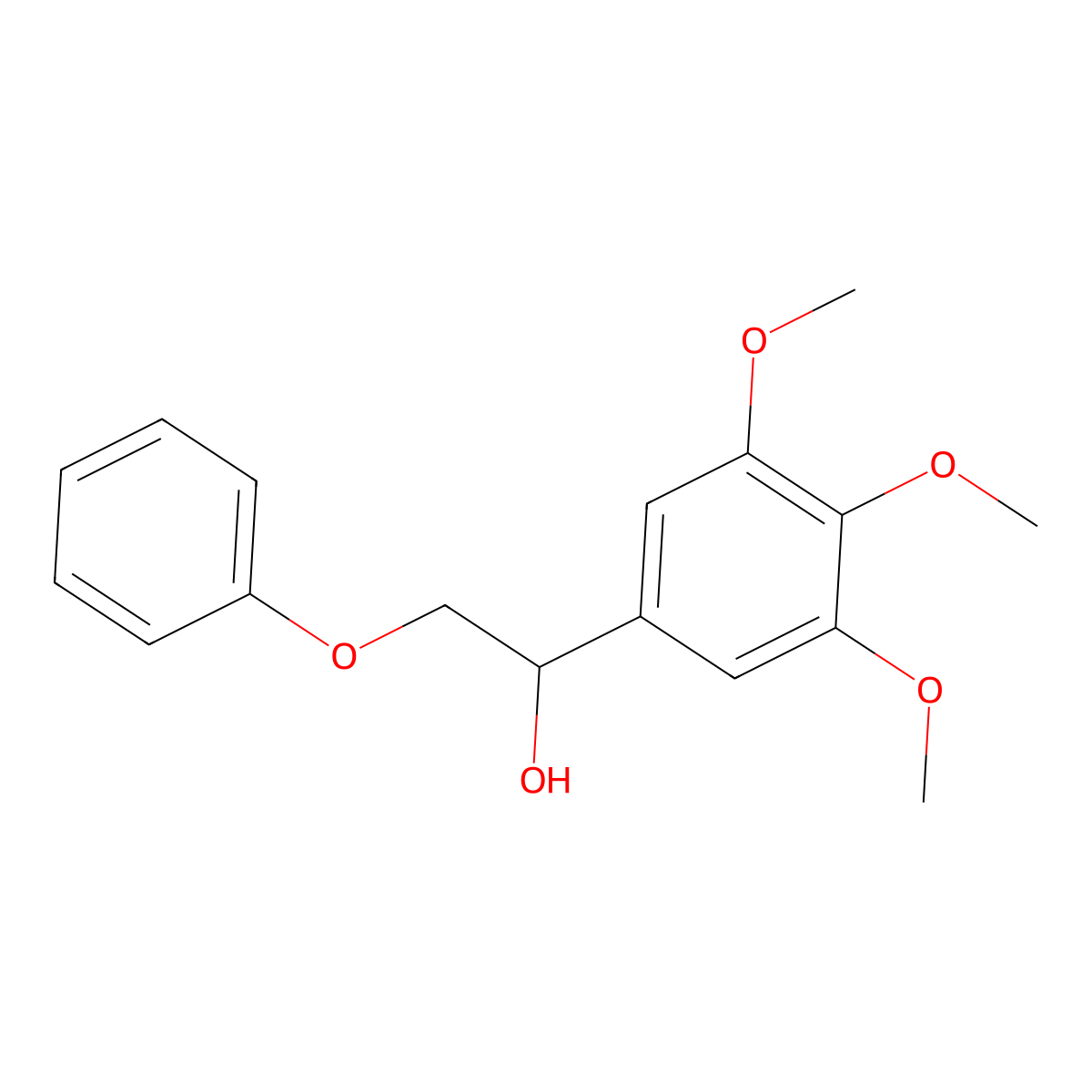 2-Phenoxy-1-(3,4,5-trimethoxyphenyl)ethanol molecular structure, CAS 1500106-19-3