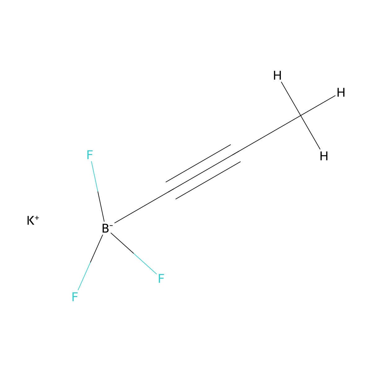 Potassium propynyltrifluoroborate molecular structure, CAS 1500106-31-9