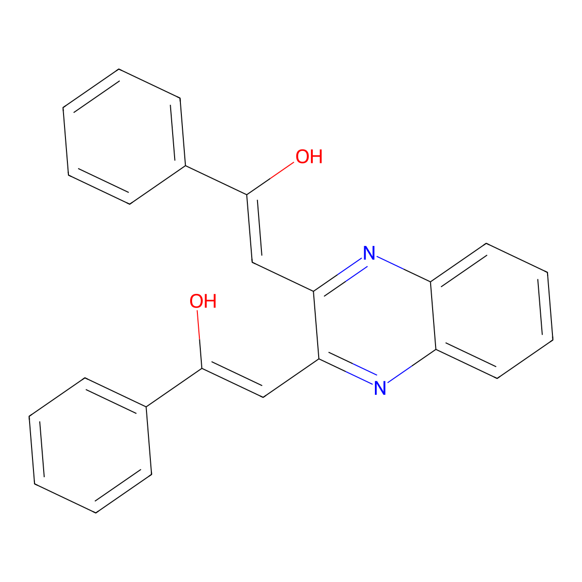 (2Z)-2-[(3Z)-3-phenacylidene-1,4-dihydroquinoxalin-2-ylidene]-1-phenyl-ethanone molecular structure, CAS 150012-75-2