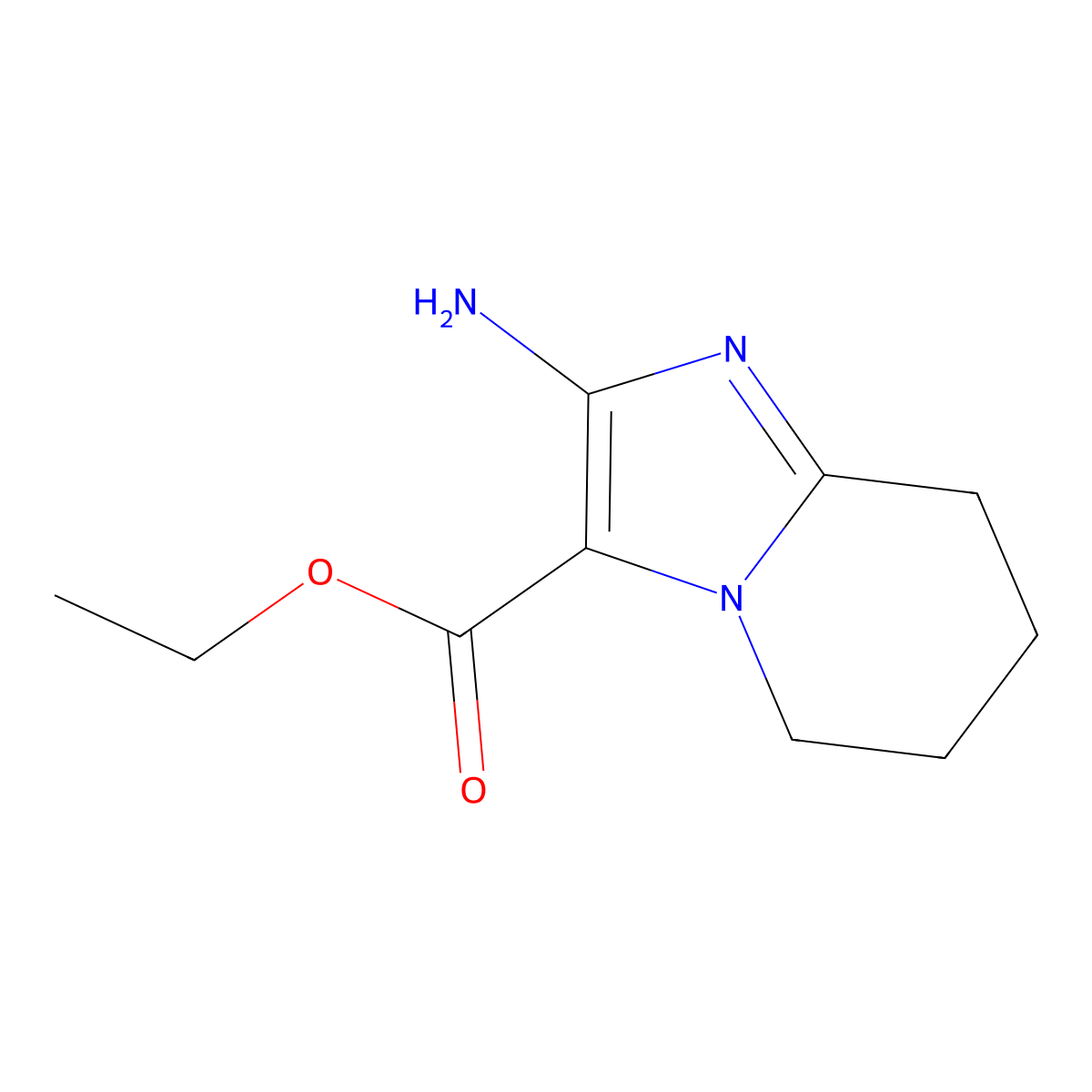 ethyl 2-amino-5H,6H,7H,8H-imidazo[1,2-a]pyridine-3-carboxylate molecular structure, CAS 150012-89-8