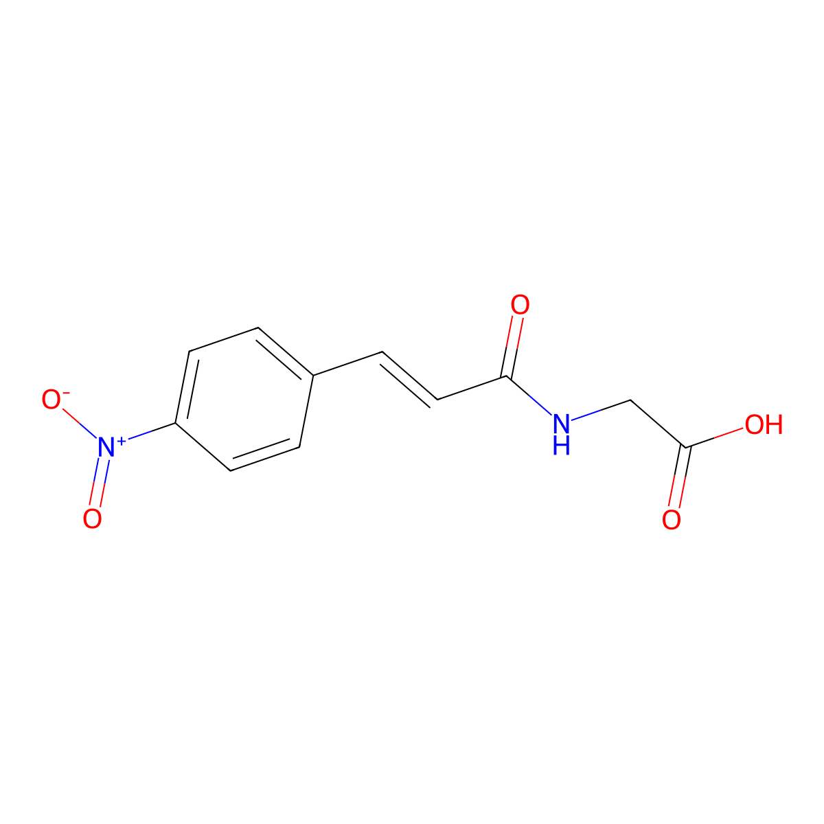 {[(2E)-3-(4-nitrophenyl)prop-2-enoyl]amino}acetic acid molecular structure, CAS 150013-03-9