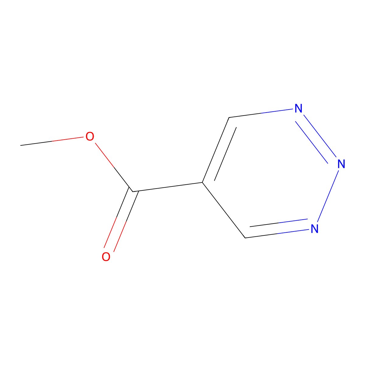 Methyl 1,2,3-triazine-5-carboxylate molecular structure, CAS 150017-40-6