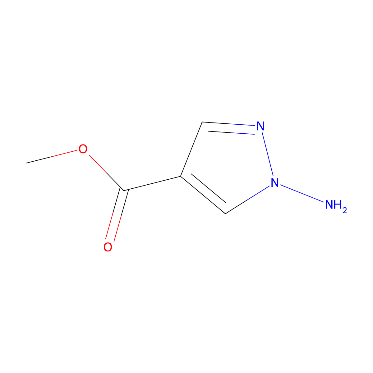 Methyl 1-amino-1H-pyrazole-4-carboxylate molecular structure, CAS 150017-46-2