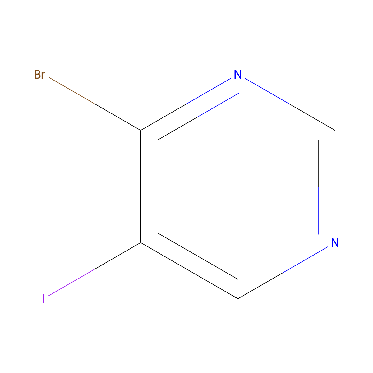 4-Bromo-5-iodopyrimidine molecular structure, CAS 1500179-97-4