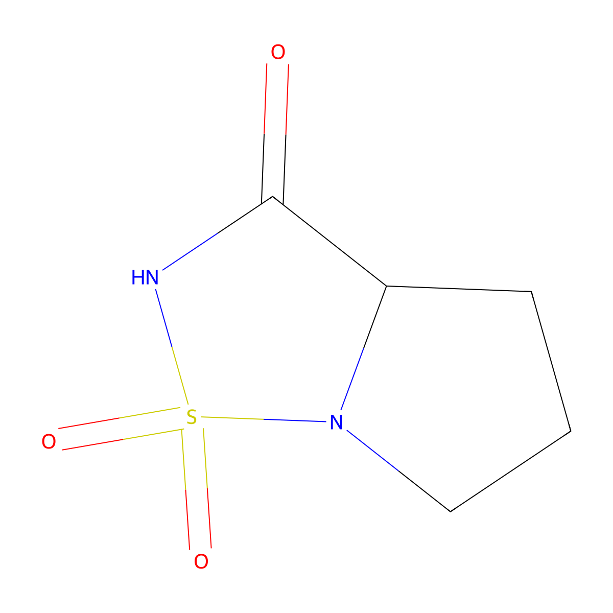 tetrahydropyrrolo[1,2-b][1,2,5]thiadiazol-3(2H)-one 1,1-dioxide molecular structure, CAS 150018-65-8