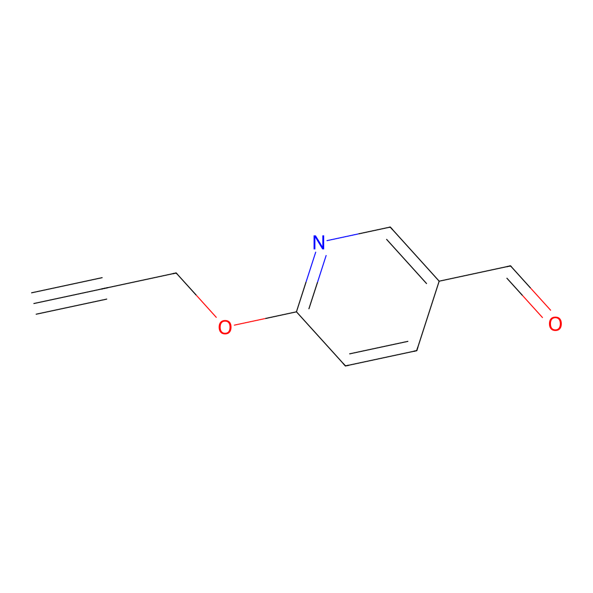 6-(2-Propyn-1-yloxy)-3-pyridinecarboxaldehyde molecular structure, CAS 1500182-63-7