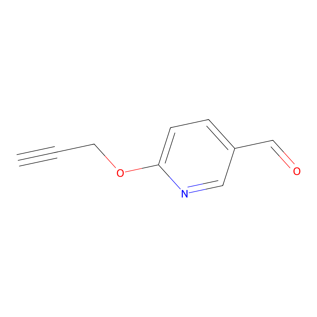 6-(2-Propyn-1-yloxy)-3-pyridinecarboxaldehyde molecular structure, CAS 1500182-63-7