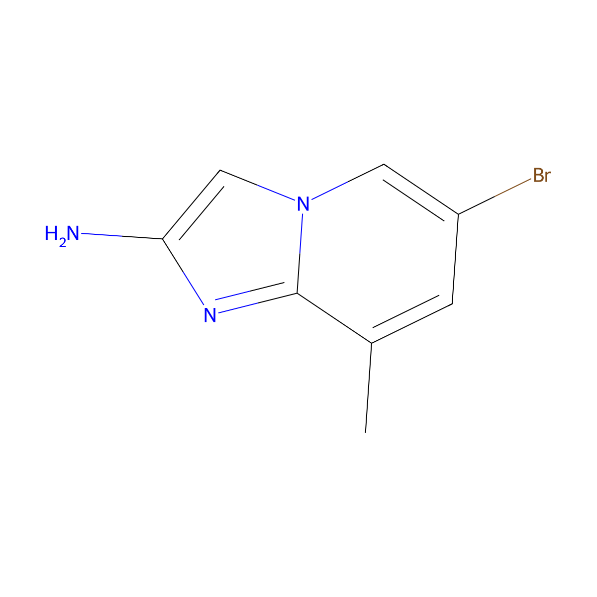 6-Bromo-8-methylimidazo[1,2-a]pyridin-2-amine molecular structure, CAS 1500190-82-8