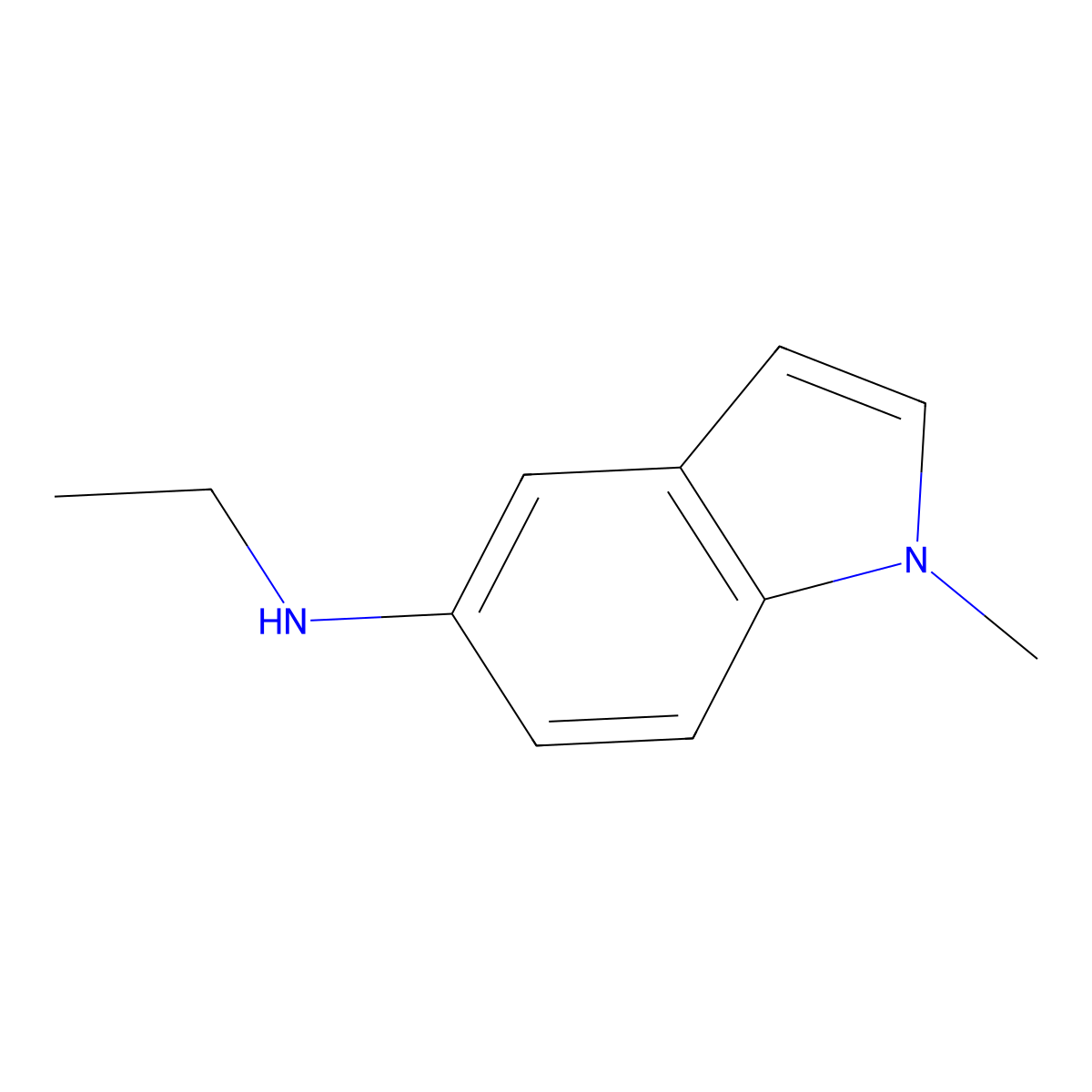 N-Ethyl-1-methyl-1H-indol-5-amine molecular structure, CAS 1500191-22-9