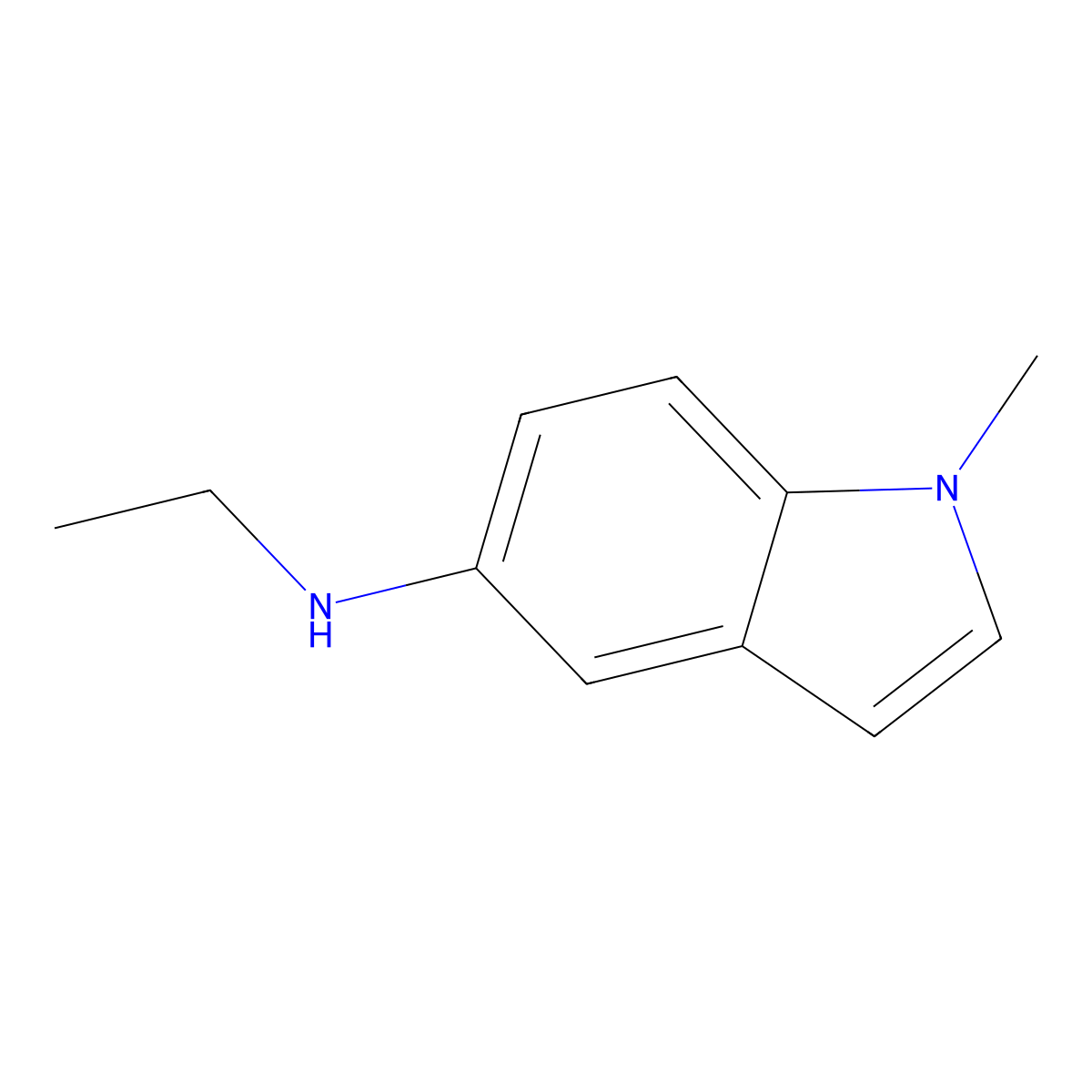 N-Ethyl-1-methyl-1H-indol-5-amine molecular structure, CAS 1500191-22-9