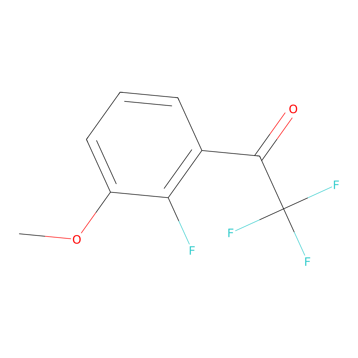 2,2,2-Trifluoro-1-(2-fluoro-3-methoxyphenyl)ethanone molecular structure, CAS 1500191-80-9