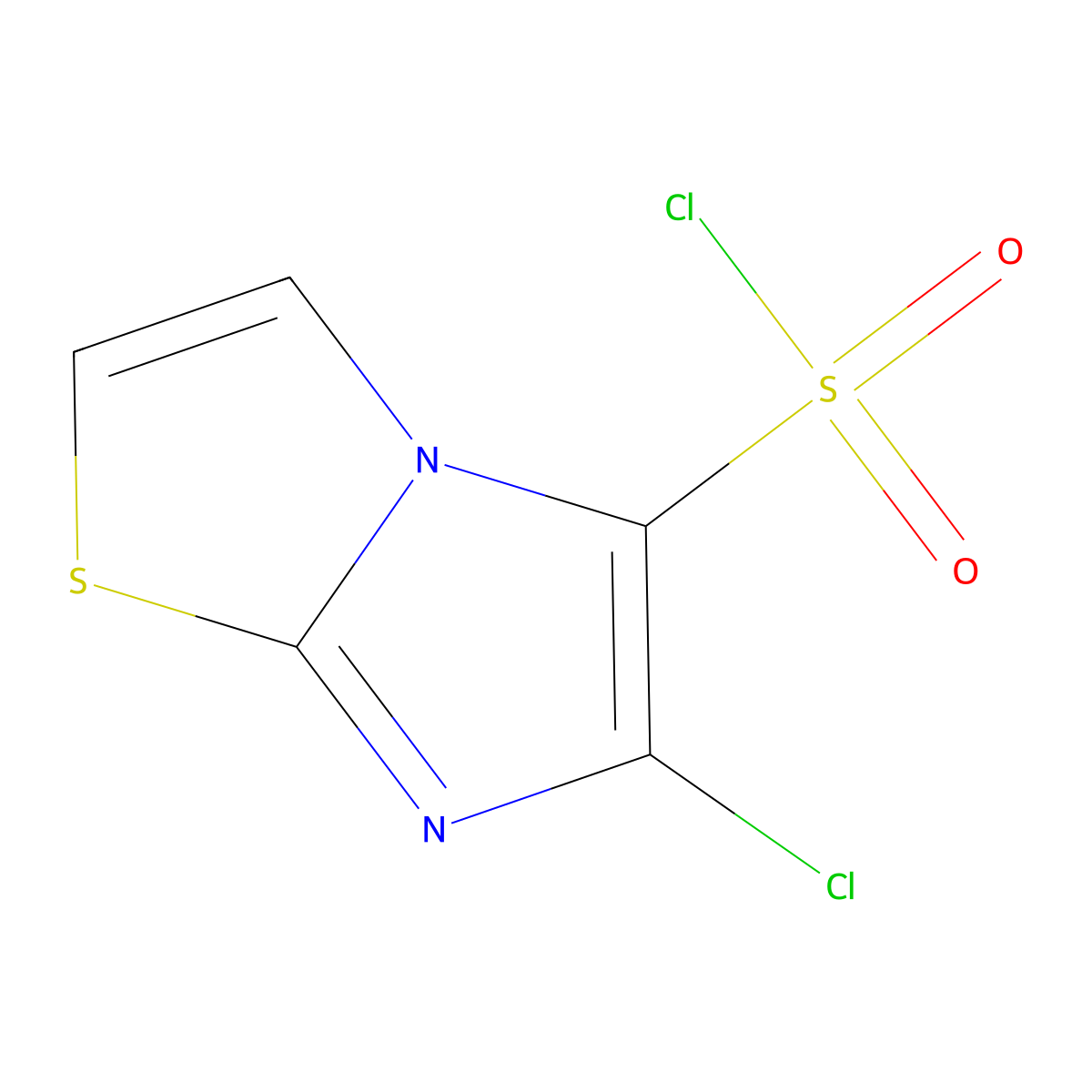 6-Chloroimidazo(2,1-b)(1,3)thiazole-5-sulfonyl chloride molecular structure, CAS 150020-64-7