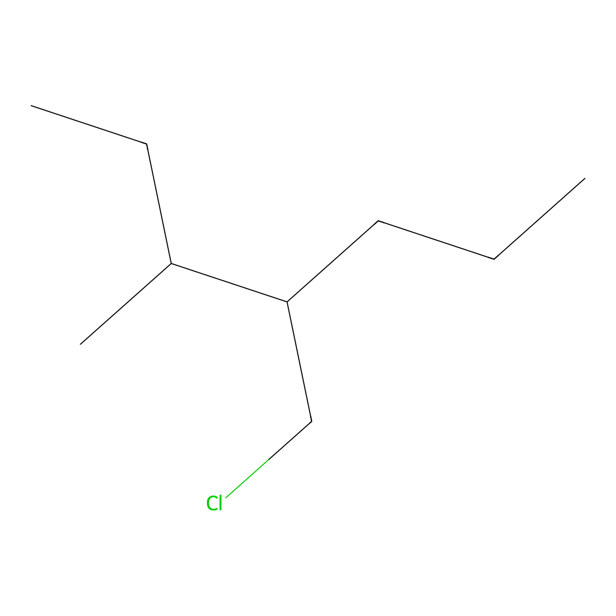 4-(Chloromethyl)-3-methylheptane molecular structure, CAS 1500203-79-1