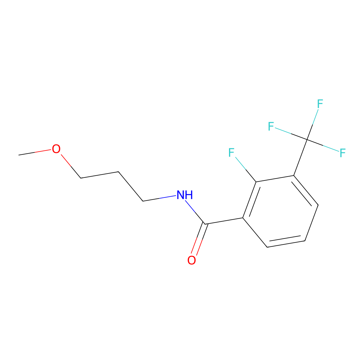2-Fluoro-N-(3-methoxypropyl)-3-(trifluoromethyl)benzamide molecular structure, CAS 1500207-31-7