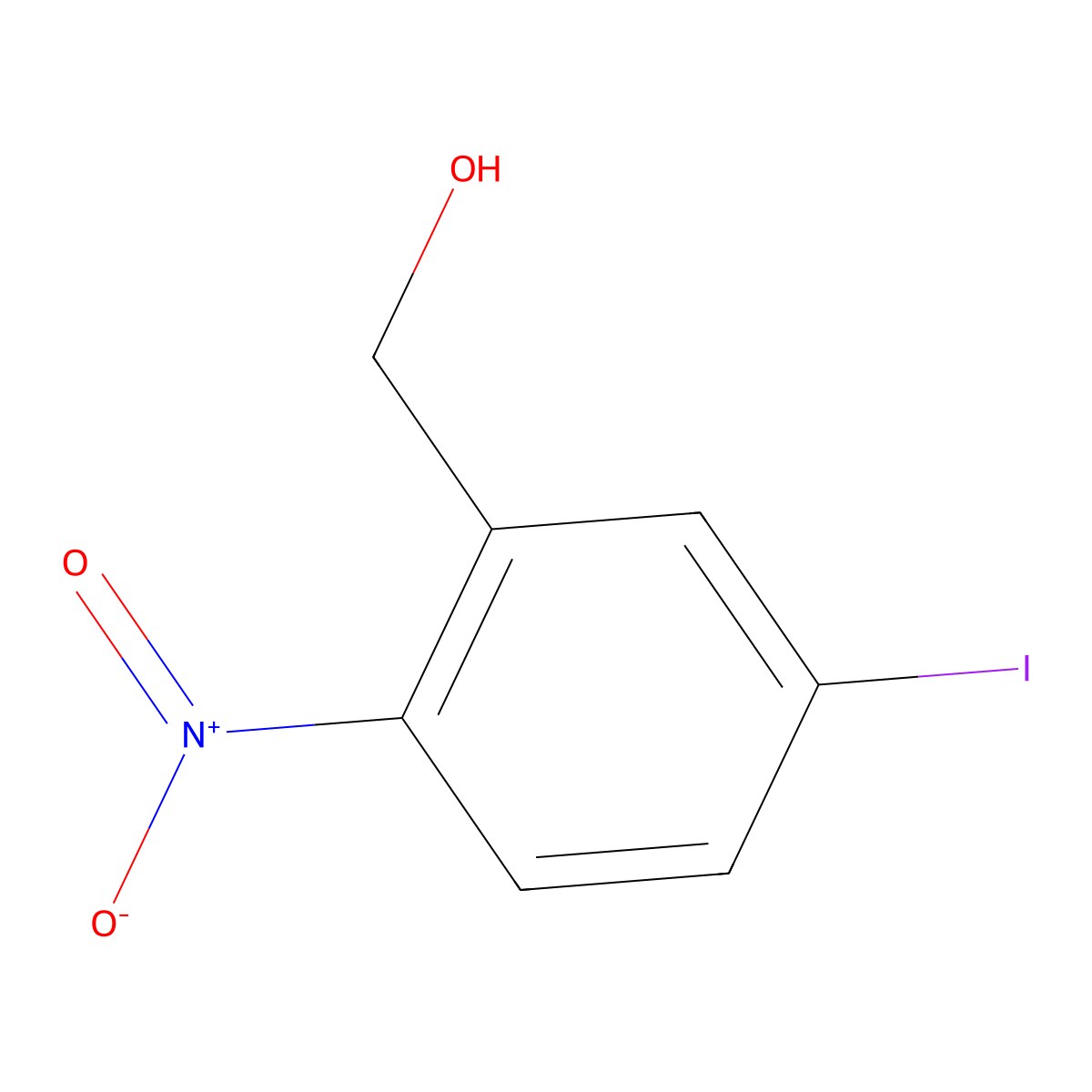 (5-Iodo-2-nitrophenyl)methanol molecular structure, CAS 150022-33-6