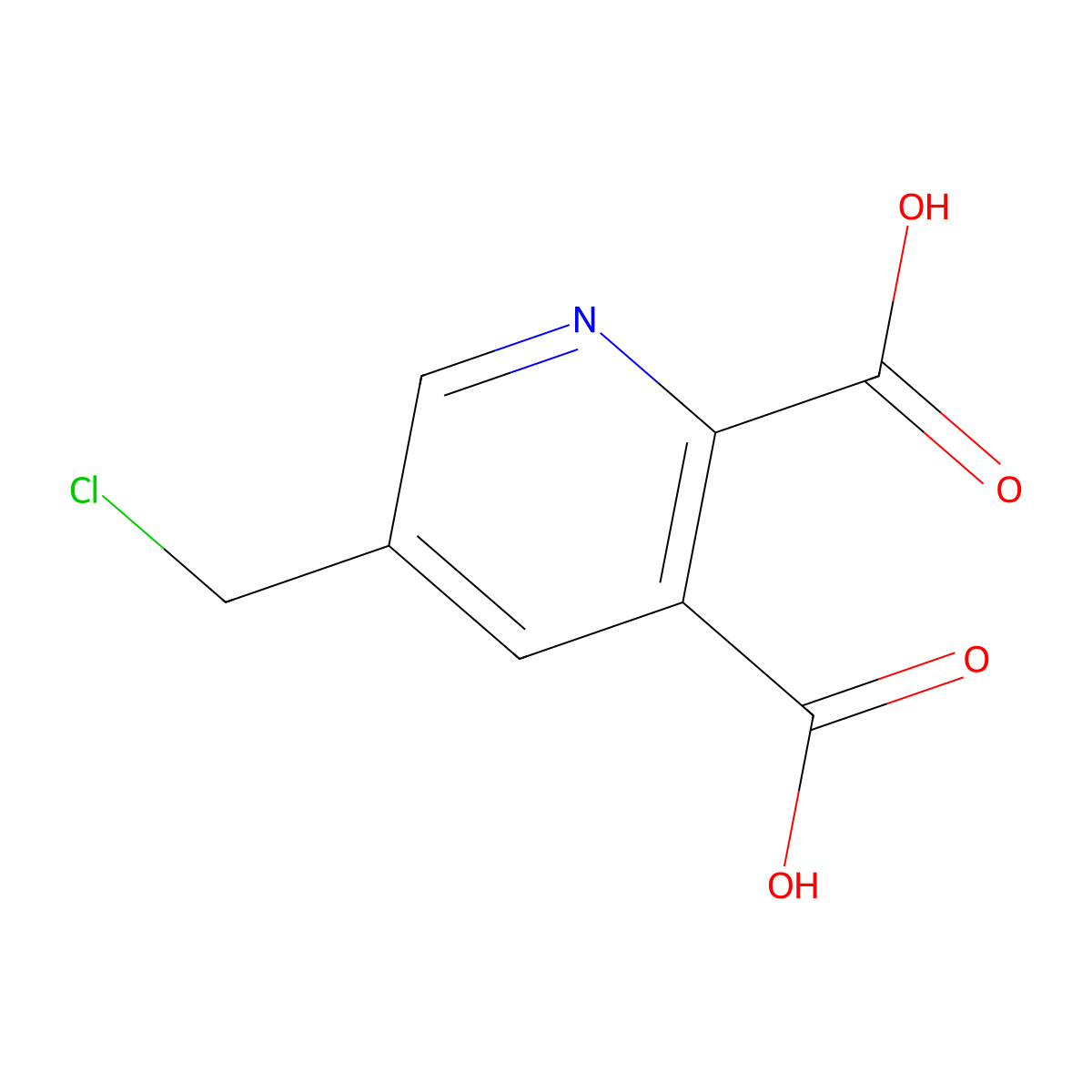 5-(Chloromethyl)pyridine-2,3-dicarboxylic acid molecular structure, CAS 150022-94-9