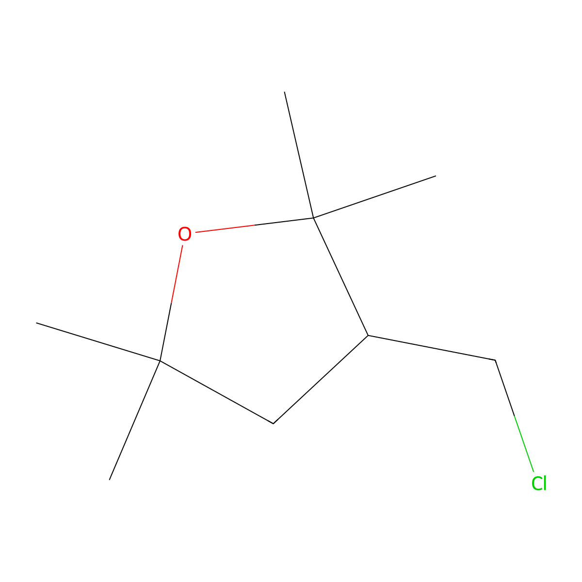 3-(Chloromethyl)-2,2,5,5-tetramethyloxolane molecular structure, CAS 1500220-64-3