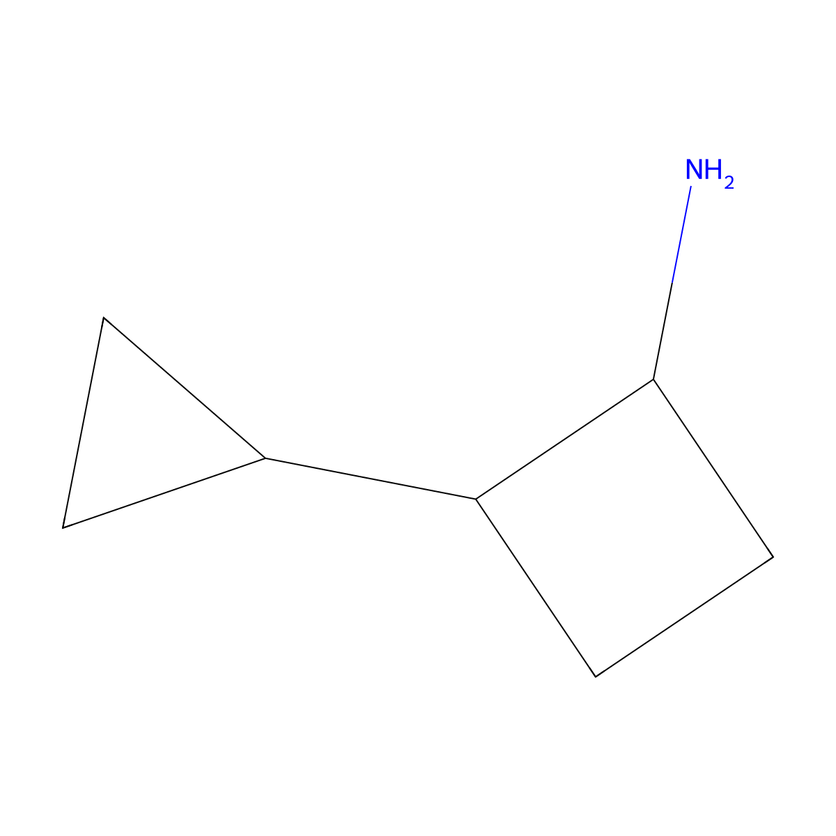 2-Cyclopropylcyclobutan-1-amine molecular structure, CAS 1500226-95-8
