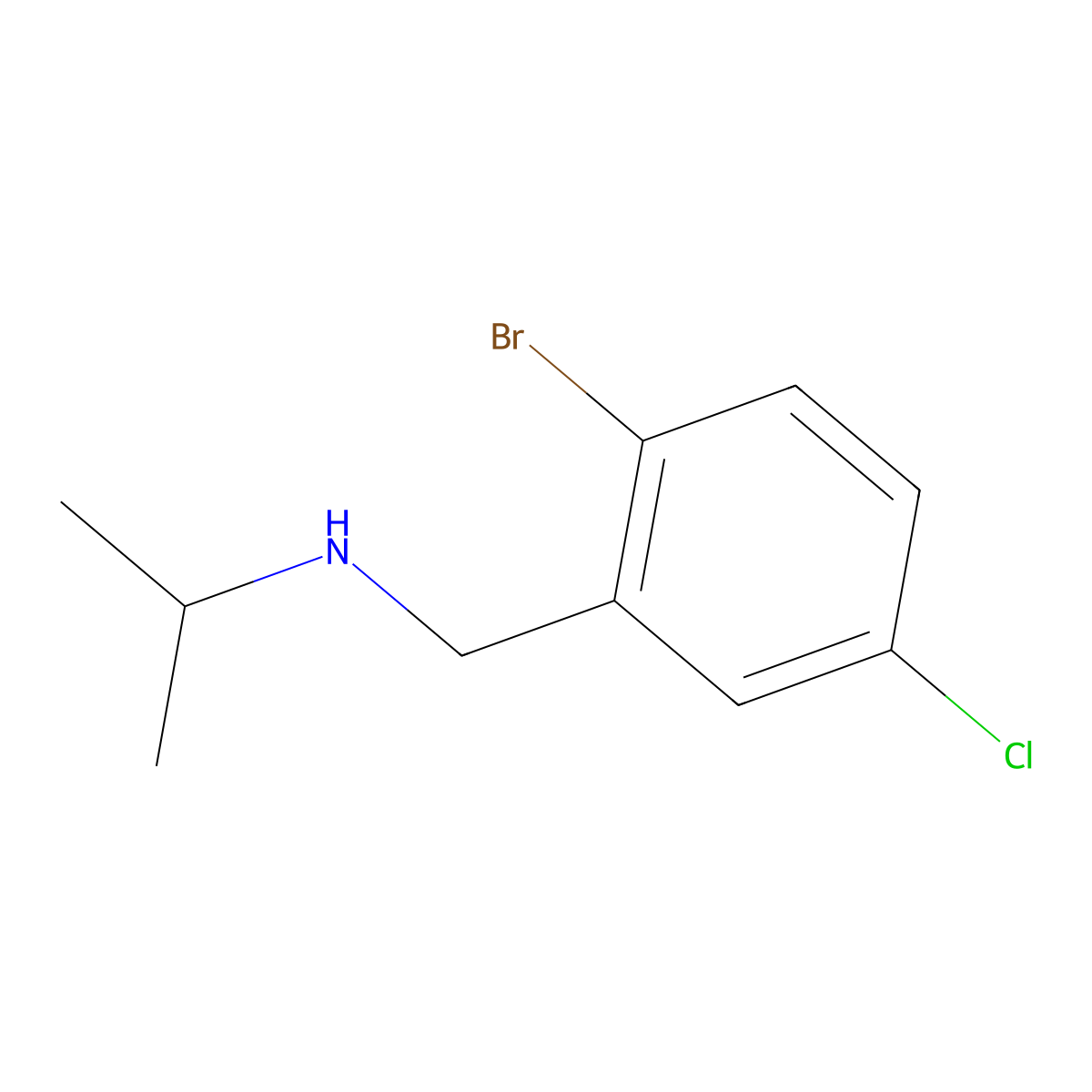 N-(2-Bromo-5-chlorobenzyl)propan-2-amine molecular structure, CAS 1500242-27-2