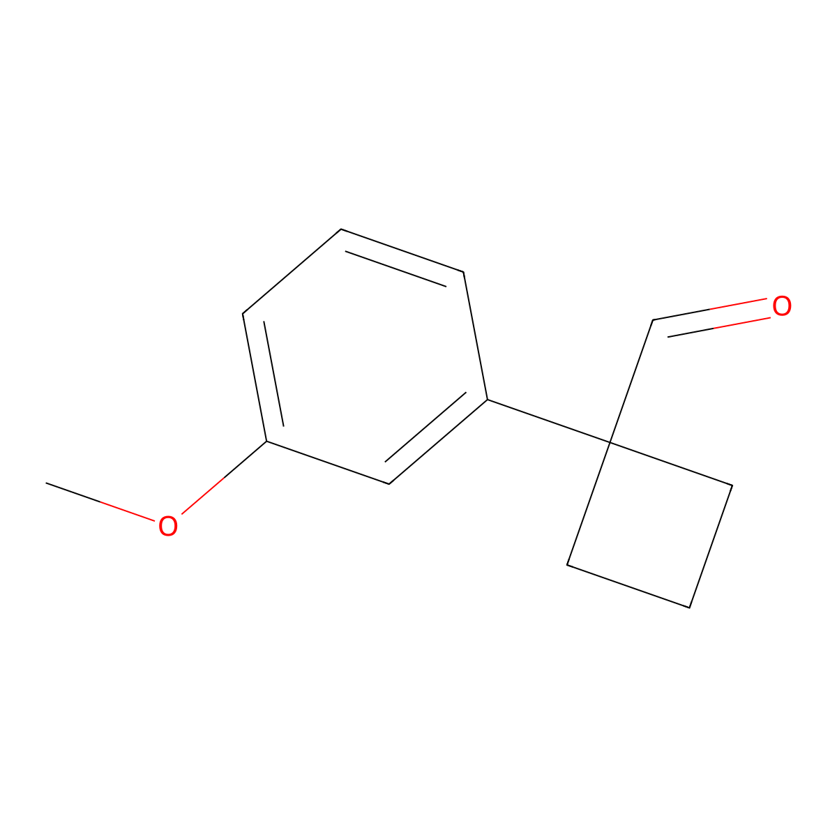 1-(3-Methoxyphenyl)cyclobutanecarbaldehyde molecular structure, CAS 1500258-24-1