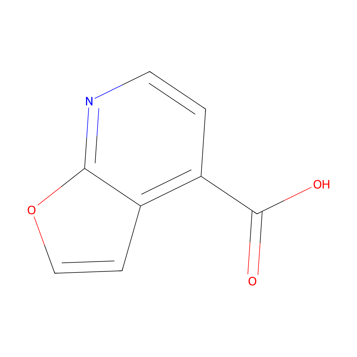 Furo[2,3-b]pyridine-4-carboxylic acid molecular structure, CAS 1500260-63-8