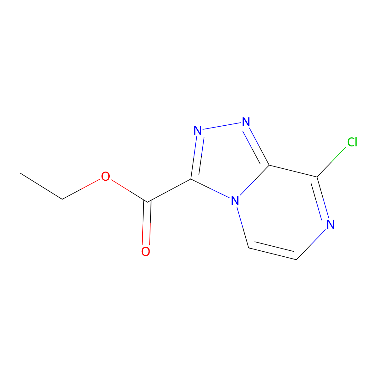 Ethyl 8-chloro-[1,2,4]triazolo[4,3-a]pyrazine-3-carboxylate molecular structure, CAS 1500278-86-3