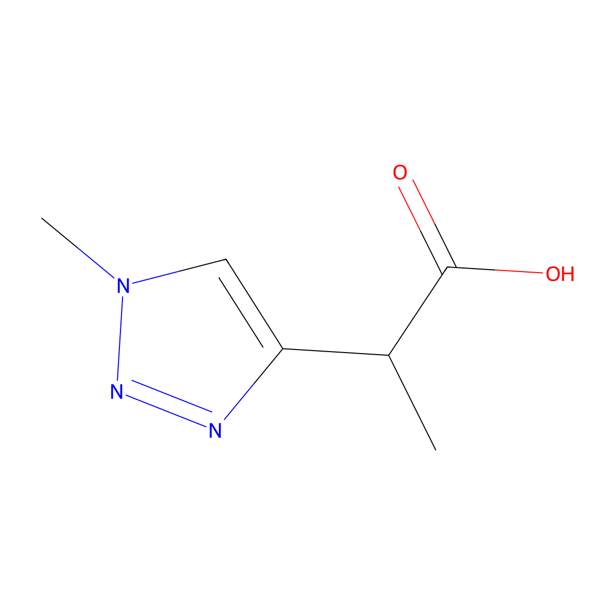 2-(1-Methyl-1H-1,2,3-triazol-4-yl)propanoic acid molecular structure, CAS 1500281-72-0